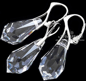 EARRINGS+PENDANT CRYSTALS CRYSTALS DROP STERLING SILVER CERTIFICATE