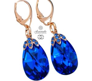 CRYSTALS SPECIAL EARRINGS BLUE COMET ROSE GOLD