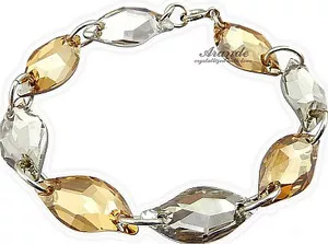 Kryształy Bransoletka Golden Leaf Crystal