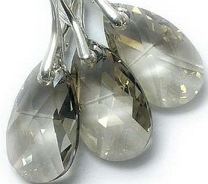 Promocja Kryształy  Srebrny Komplet Silver Shadow