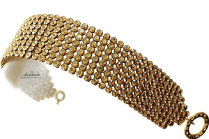 Kryształy Bransoletka Crystal Pave Gold Srebro