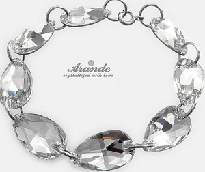 Kryształy Elegancka Bransoletka Crystal Srebro