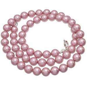 Perły Kryształy Naszyjnik Powder Rose Srebro