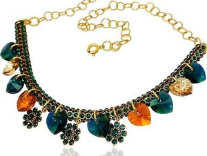 CRYSTALS CRYSTALS  NECKLACE EMERALD TOPAZ CRYSTALLIZED