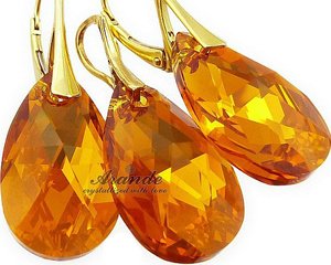 TOPAZ GOLD NEW JEWELLERY SET CRYSTALS CRYSTALS