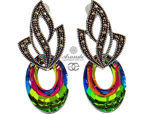 SWAROVSKI kolczyki VITRAIL HELIOS ADMIRE SREBRO
