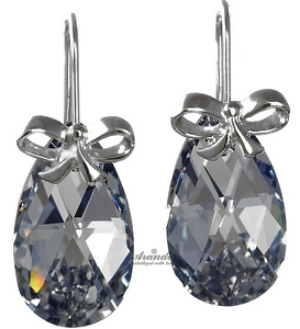 NEW CRYSTALS COMET EARRINGS STERLING SILVER 925 CERTIFICATE
