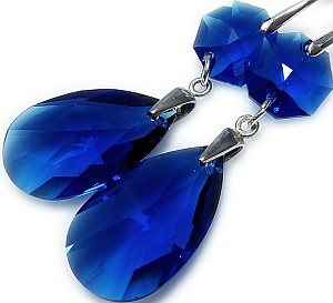 NOWE! Kryształy piękny komplet SAPPHIRE JOLIE