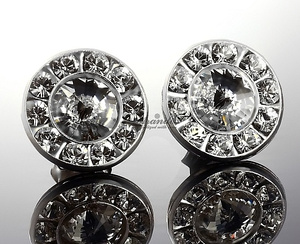 Kryształy ozdobne kolczyki CRYSTAL SREBRO #10
