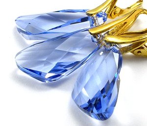 SWAROVSKI komplet WING Srebro CERTYFIKAT Złocone