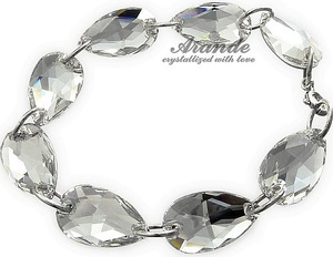 Kryształy Elegancka Bransoletka Crystal Srebro