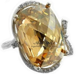 Kryształy Special Pierścionek Golden Srebro