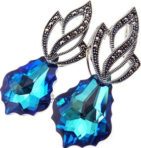 Kryształy Special Kolczyki Blue Admire Srebro