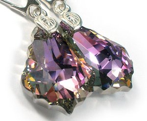 SWAROVSKI komplet SREBRO UNIKAT VITRAIL LIGHT