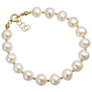 GENUINE WHITE PEARLS NATURAL BEAUTIFUL BRACELET STERLING SILVER 925 (1) (1)