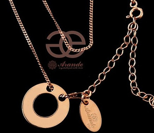 SENSATION NECKLACE RING GOLD PLATED STERLING SILVER