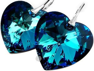 Kryształy Kolczyki Duży Kryształ 28mm Bermuda