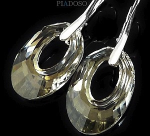 Kryształy Nowość Kolczyki Silver Helios Srebro