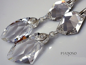 Kryształy Piękne Długie Kolczyki Crystal 27+20