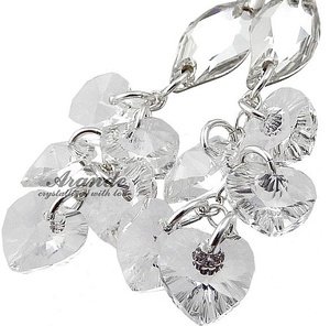 CRYSTAL LONG EARRINGS ORIGINAL CRYSTALS CRYSTALS