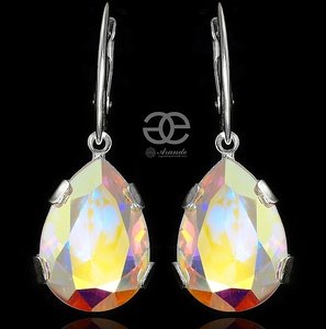 SWAROVSKI piękne kolczyki AURORA SREBRO