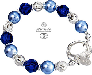 Nowe Kryształy Piękna Bransoletka Blue Comet Fantasia Srebro
