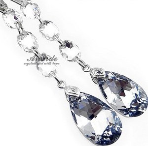 EARRINGS CRYSTALS CRYSTALS *COMET GLOSS* STERLING SILVER CERTIFICATE