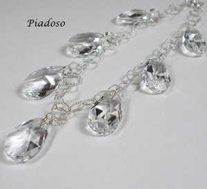 Kryształy Elegancka Bransoletka Srebro Crystal