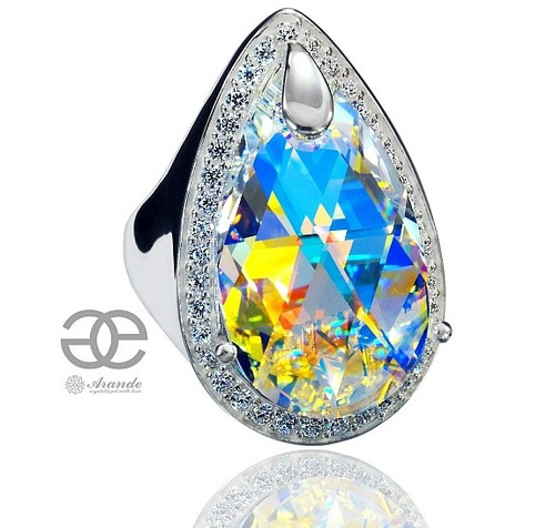 SWAROVSKI SPECIAL PIERŚCIONEK AURORA ENCANTE SREBRO