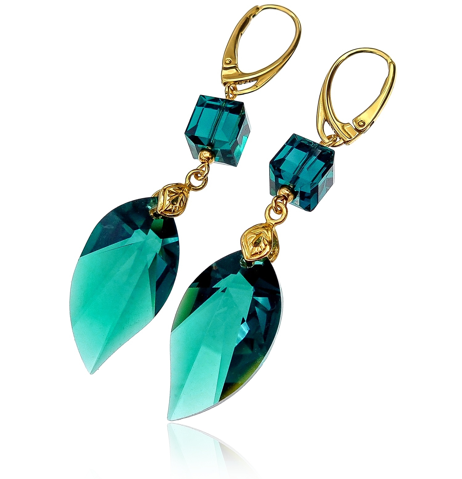 702665-Kolczyki-Swarovski-Emerald-Leaf-Cube-Gold-zlote-srebro-001.jpg